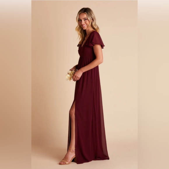 Birdy Grey Hannah Empire Dress Cabernet Bridesmaid Formal Prom Gown Maternity - Picture 3 of 10